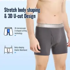 CARER 2pk Washable Incontinence Underwear for Men Reusable Leak-Proof Mens Incontinence Boxer - Medium Absorbency