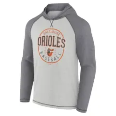 MLB Baltimore Orioles Men's Lightweight Bi-Blend Hooded Sweatshirt