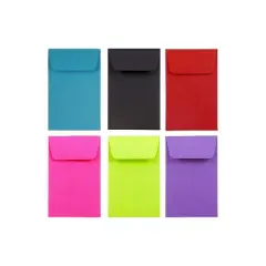 JAM Paper #1 Coin Business Colored Envelopes 2.25 x 3.5 Assorted Colors 3523ASSRTD