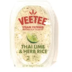 Veetee Rice Thai Lime Herb Ready-To-Heat - Case of 6 - 10.6 Oz