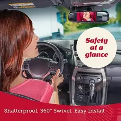 Lusso Gear Baby Backseat Car Mirror for Rear Facing Car Seats, Extra Wide, Stable and Shatterproof