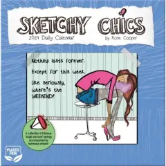 Lang 2024 Daily Desktop Calendar 5"x5" Sketchy Chic