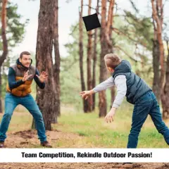 Costway Weather Resistant Cornhole Bags Black Red Set of 12 Beanbag Toss