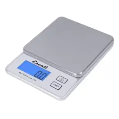 Escali Vera Compact Digital Scale: Stainless Steel Kitchen Food Scale, LCD Display, 4.4 lb Capacity, Battery Included
