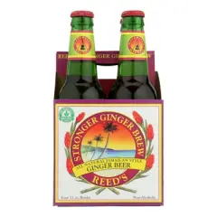 Reed's Stronger Ginger Beer Ginger Brew - Case of 6/4 pack, 12 fz