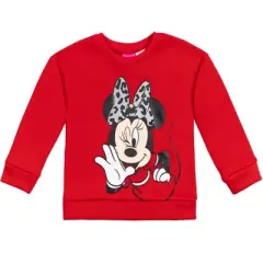Disney Minnie Mouse Baby Girls Pullover Fleece Sweatshirt and Leggings Outfit Set Toddler