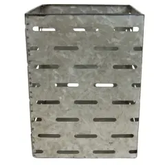 Flower Tin Galvanized Metal Planter - Foreside Home & Garden