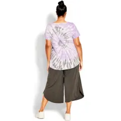 Women's Plus Size  Miya Tie Dye Top - lilac | ZIM & ZOE