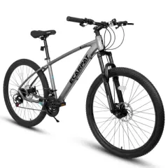 Aukfa 27-Inch Mountain Bike for Adults, 21-Speed, Aluminum Frame, Suspension Fork, Front & Rear Disc Brakes &uml;C Men's and Women's Trail Bicycle