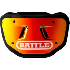 Battle Sports Prism Chrome Protective Football Back Plate - Red/Orange