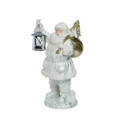 Transpac Large Resin Elegant Santa Figurine Home Decoration for Christmas Festive Decorative Object