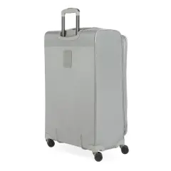 SWISSGEAR Checklite Softside Large Checked Suitcase - Gray: Tear-Resistant, 8 Wheels