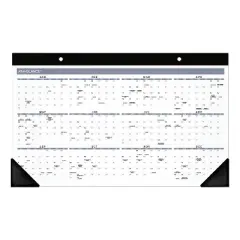 At-A-Glance Contemporary Monthly Desk Pad 12-Month January 2026 to December 2026 White Sheets Black Binding