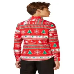 OppoSuits Teen Boys Christmas Shirt - Winter Wonderland - Red