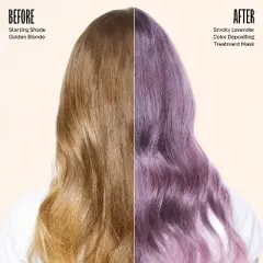 Overtone Smoky Lavender Hair Mask- Semi-Permanent Hair Dye & Color Conditioner- Vegan, Ammonia-Free, Light Purple for Brown & Blonde Hair