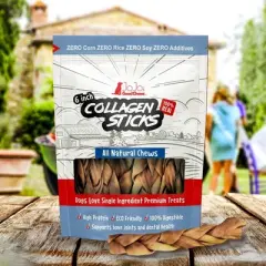 American Pet Supplies 6" Braided Collagen Sticks - Thick - Dog Treats (4-Pack)