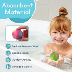 4E's Novelty   Water Absorbent Balloons - 24 Pack for Endless Summer Water  Activities for Kids, Beach Pool , End of Year Student Gifts