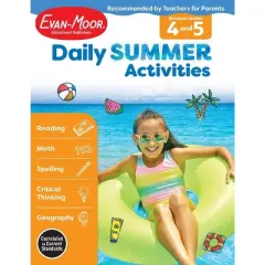 Daily Summer Activities: Between 4th Grade and 5th Grade, Grade 4 - 5 Workbook - by  Evan-Moor Educational Publishers (Paperback)