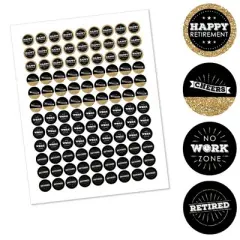 Big Dot of Happiness Happy Retirement - Retirement Party Round Candy Sticker Favors - Labels Fits Chocolate Candy (1 sheet of 108)