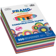 Prang Medium Weight Construction Paper, 9 x 12 Inches, Assorted Color, Pack of 300