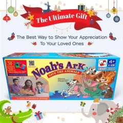 Noah's Ark Toy, Balancing Game Religious Stacking Educational Board Game with Animal Toy