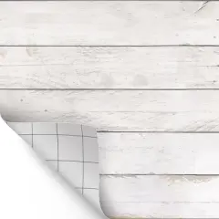 Teacher Created Resources&reg; Peel and Stick Decorative Paper Roll, 17-1/2" x 10 ft, White Shiplap