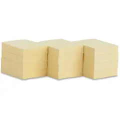 Business Source Adhesive Notes 100 Sheets 1-7/8"x-1-3/8" 12/PK Yellow 36610