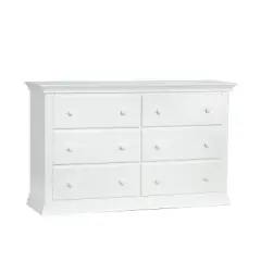 Suite Bebe Shailee Universal 6 Drawer Double Dresser - White