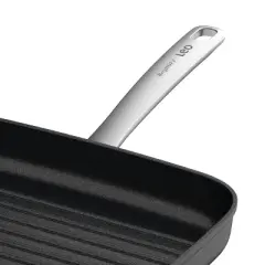 BergHOFF Graphite Non-stick Ceramic Grill Pan 11", Sustainable Recycled Material