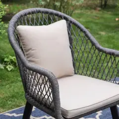 3pc Conversation Set with Chairs, Cushions & Table - Captiva Designs