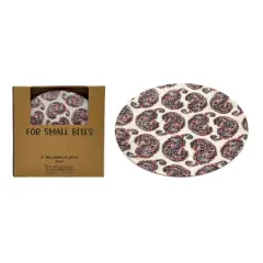 Transpac Melamine Blue Bandana App Plates Set of 4 Home Decorations Patriotic