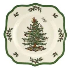 Spode Christmas Tree Scalloped Salad Plate - Set of 4