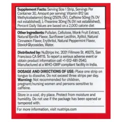 NuStrips Energy In A Strip&trade;, Cinnamon Vanilla, 30 Strips