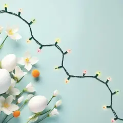 Northlight Mini Easter Light Set - Pastel Multi-Color - 7' Green Wire - 35ct