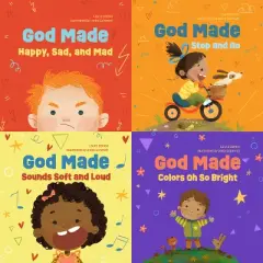 God Made All of Me 4-Pack (Books for Babies and Toddlers about Feelings, Actions, Colors, and Sounds) - by  Laura Derico (Board Book)