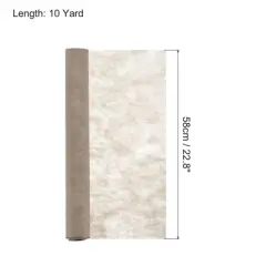 Unique Bargains Flower Wrapping Paper 30ft Floral Bouquet Waterproof Packaging Cotton for Wedding Party Brown