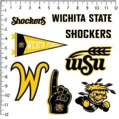 Wichita State University 8ct Vinyl Large Deluxe Stickers Variety Pack