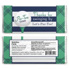 Big Dot of Happiness Par-Tee Time - Golf - Birthday or Retirement Party Candy Bar Wrappers Party Favors - Set of 24