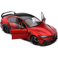 2021 Alfa Romeo Giulia GTA M Rosso Tristrato Red Metallic with Carbon Top 1/18 Diecast Model Car by Solido