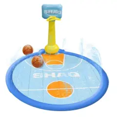SHAQ Basketball Sprinkler Mat Splash Pad for Kids