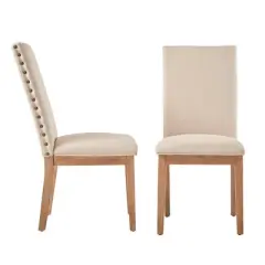 Set of 2 Amiford Nailhead Accent Dining Chair - Inspire Q