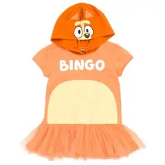 Bluey Bingo Girls Cosplay T-Shirt Dress and Leggings Outfit Set Toddler to Big Kid 