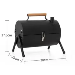 NicBex Portable BBQ Charcoal Grill Small Stainless-Steel Tabletop Grill for Outdoor Camping Camping,BBQ,Parties&Backyard,Double-Sided Baking Net,Black