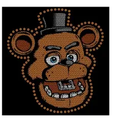 Five Nights at Freddy's Graphic Fake Sequin Freddy Boy's Black T-shirt