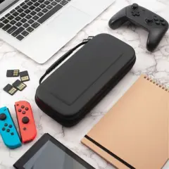 Insten Carrying Case with 10 Game Card Holder Slots for Nintendo Switch & OLED Model, Controllers & Accessories, Black Portable Travel Cover