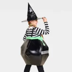 2pc Kids' Halloween Costume and Witch Cauldron Accessory Set - Hyde and EEK! Boutique&trade; One Size Green/Black