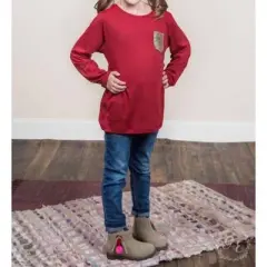 Girl's Sequin Patch Style Long Sleeve Top - Southern Grace