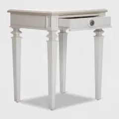 Benson End Table Nightstand with Drawers Light Gray - Finch