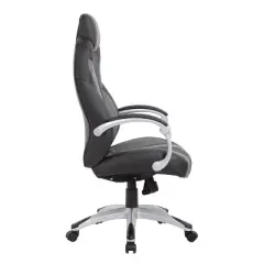 Executive Hinged Armchair Black/Gray - Boss Office Products