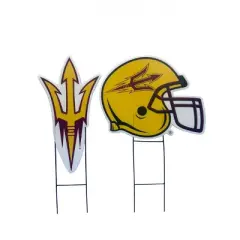 NCAA Arizona State Sun Devils 2pk Logo and Helmet Garden Stake Set